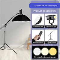 Éclairage stroboscopique photographique 300W 2700-6500K Bi-couleur Flash de studio professionnel Lumière continue avec kits de boîte à lumière à ouverture profonde