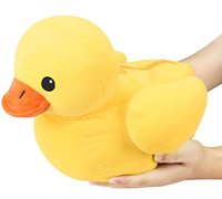 Animal en peluche de canard jaune personnalisé avec bébé jouet en peluche de canard avec poche à fermeture éclair 5 pièces jouets de canards en peluche d'anniversaire