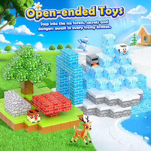 100 pezzi magneti da costruzione per bambini set di cubi magnetici per la principessa congelata castello di cubi di piastrelle giocattolo per ragazze - Product Image 3