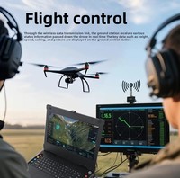 Station de sol numérique radio HD 15,6 pouces double bande, portée 10-15 km, pour drones FPV et industriels