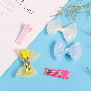 Accesorio para el cabello con lazo de malla de gasa con lentejuelas estilo coreano para niños, uso diario, decoración de joyería DIY - Product Image 3