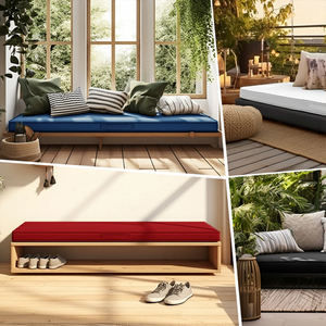 Verstelbare Bandjes Stropdassen Schommel Gewatteerde Duurzame Veranda Tuinmeubelbank Waterdicht Indoor <span class=keywords><strong>Outdoor</strong></span> Bankkussen - Product Image 6