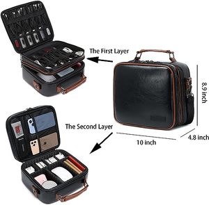 Free sample Electronics Cord Storage <b>Bag</b> with Adjustable <b>Divider</b> Large Cable Storage <b>Bag</b> Carrying Case - Product Image 2