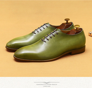 Zapatos Oxford de Vestir Casuales Verdes para <span class=keywords><strong>Hombre</strong></span>, Hechos a Mano con Cuero Genuino, Elegantes y que Aumentan la Estatura, Ideales para Bodas y Oficina - Product Image 5