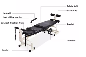 सस्ती स्टील सामग्री लंबर रीढ़ पुनर्वास कर्षण बिस्तर उपकरण - Product Image 5