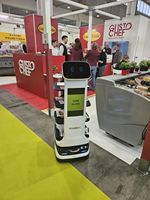Robot Serveur de Livraison de Repas 2026 à Prix Usine, Auto-Rechargeable, 4 Plateaux, Télécommande via Application, Robot de Restaurant avec Écran Publicitaire de 16 Pouces