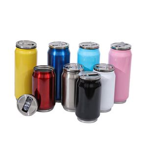 Vaso Térmico Personalizado de 12oz/17oz al por Mayor, Aislado al Vacío, Simple, para Bebidas Frías y Calientes, Tipo Lata, para Coche, con Pajita - Product Image 1