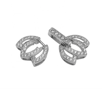 Gros fleur vintage grand bracelet personnalisé bijoux fermoir bricolage accessoires zircon 925 argent connecteur perle collier fermoirs