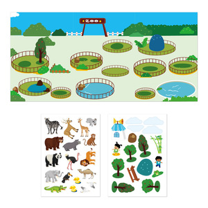 สติกเกอร์ DIY สำหรับเด็กลายสัตว์ทะเลแต่งตัวสนุกสมุดระบายสีแบบมีกาว - Product Image 3