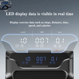 Tapis roulant électrique portable pliable pour usage commercial et domestique, écran LED, capacité de 130 kg, marche et course, moteur 0,75 CV, vitesse de 1 à 8 km/h - Product Image 3