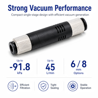 Generador de Vacío Neumático Compacto en Línea ZU05S/L ZU07S VML1006/1008 ZV-06/08 con Fuerte Succión para Automatización