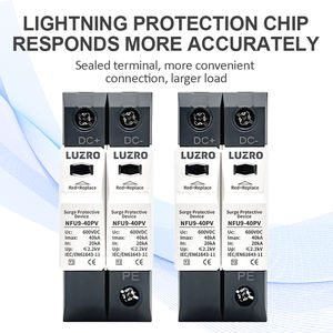 LUZRO NFU9-40PV T2 DC 600V 40kA 家庭用サージプロテクター（太陽光発電システムおよび低電圧サージアレスター用） - Product Image 5