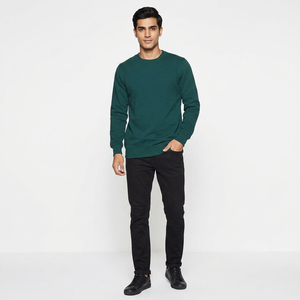 Sudadera de Diseño Personalizado OEM, Sudadera Básica de Algodón Mezclado, Ligera y Transpirable, Estilo Urbano para Hombre - Product Image 1