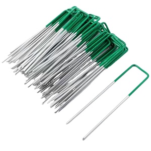 Piquets de jardin <span class=keywords><strong>en</strong></span> U, clous de fixation pour <span class=keywords><strong>gazon</strong></span>, goujons anti-rouille pour l'arrimage des mauvaises herbes - Product Image 3