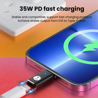 Adaptor Pengisian Cepat Eonline LED PD 35W OTG USB C ke iPhone untuk Konverter IOS Male ke Type C Female untuk iPhone Seri 17 iPad