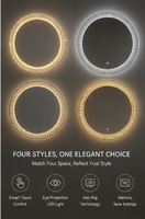 Miroir LED intelligent lumineux sur mesure, anti-buée, à intensité variable tactile, avec haut-parleur Bluetooth, IP44, CE, RoHS, OEM, 3000K-6000K, directement de l'usine