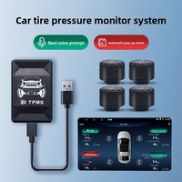 Universel Tpms Android Usb Bluetooth TPMS Système de surveillance de la pression des pneus intégré Capteur d'affichage