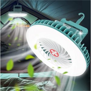 Outdoor Camping Fan Light USB Rechargeable With Flashlight Foldable Portable <b>3.7V</b> Lithium Ion <b>Battery</b> - Product Image 4