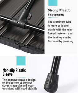 โต๊ะกลางแจ้งพับได้สำหรับปิกนิกตั้งแคมป์ชายหาดทำจากอลูมิเนียมพับได้ปรับความสูงได้ปรับความยาวได้ - Product Image 3