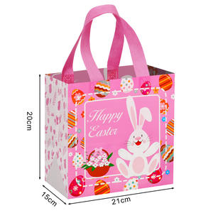 Bolsas de Supermercado Reutilizables de Gran Capacidad, Recicladas, Metalizadas, Laminadas en Oro Rosa, No Tejidas, para Publicidad de Alimentos - Product Image 4