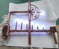 Torre de cerveza de color bronce personalizada, columna de cerveza de arte OEM