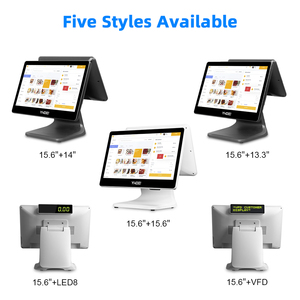 Registratore di Cassa POS con Doppio Monitor, Schermo Touch da 15,6 Pollici Antigraffio per Negozi al Dettaglio, Ristoranti, Supermercati - Product Image 3