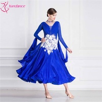 B-18409 Nouvelle Perle Soie Norme Internationale Robe De Danse De Salon Performance Danse Robe De Soirée Pour La Concurrence