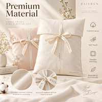 Sac de rangement en toile de coton avec fermeture à ruban, quatre couleurs, logo personnalisé imprimé, réutilisable, échantillon gratuit, commande en gros
