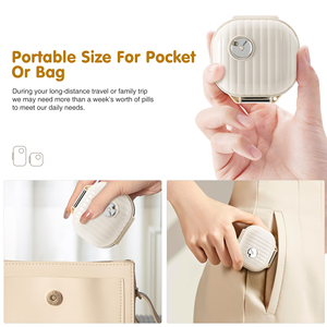 High Appearance Level Travel Seven Days <b>Mini</b> Portable Pill <b>Box</b> Multi-compartment Divided Pill Jewelry Sealed <b>Storage</b> <b>Box</b> - Product Image 2