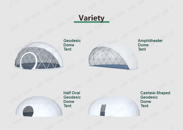 Steel Frame PVC Cover Geodesic Dome Tent Ball shape For 360 Projection