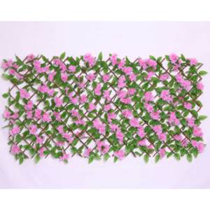 Pas de quantité minimale de commande <span class=keywords><strong>en</strong></span> stock Clôture solaire PINK BLOSSOM Clôture artificielle extensible avec lumière LED pour la décoration - Product Image 4