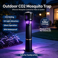 Piège à moustiques au CO2, attracteur bionique de moustiques au dioxyde de carbone, tueur de moustiques par aspiration étanche pour jardin extérieur, lutte antiparasitaire