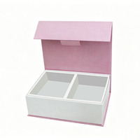 Boîte d'emballage en carton rigide carrée de luxe, écologique, violette, avec logo personnalisé et gaufrage, pour crème et cosmétiques de luxe