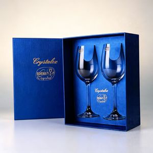 Crystalux <b>Wine</b> Glasses Set 301-400ml Bell Shape Stemmed <b>Goblets</b> For Presents - Product Image 2