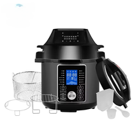Cuisinière multifonctionnelle à air chaud et à pression Duo, certifiée CE CB EMC, avec cuve intérieure en acier inoxydable antiadhésive pour usage domestique