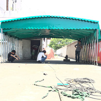Garages mobiles pliables portables, auvents de camion, abris de voiture, cadres en acier durables, toile en tissu, bâche, stand de concession, tente