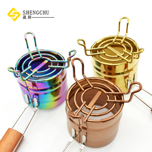 Accessoires d'extérieur : Allume-charbon de <span class=keywords><strong>bois</strong></span> SS avec poignée <span class=keywords><strong>en</strong></span> <span class=keywords><strong>bois</strong></span>, outil de chauffage extérieur, allume-feu pour barbecue, ensemble d'outils métalliques - Product Image 5