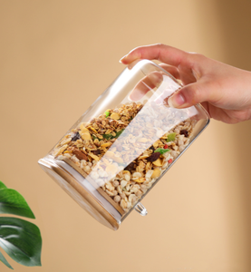 Tarro de especias Contenedor de almacenamiento de alimentos Botella de condimentos Tarro de vidrio hermético con tapa de bambú sellada y cuchara de Bambú - Product Image 3