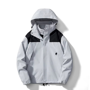 <span class=keywords><strong>Bon</strong></span> <span class=keywords><strong>prix</strong></span> <span class=keywords><strong>Veste</strong></span> coupe-vent 3 en 1 pour la randonnée à capuche avec fermeture éclair debout, coupe-vent, respirante, imperméable pour le camping, la randonnée en montagne et les activités de plein air - Product Image 1