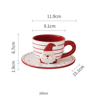 Ensemble de vaisselle de Noël très vendu, assiette, bol, plat à assaisonnement, vaisselle en céramique, design Père Noël, bol, tasse, jetable