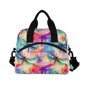 Colorful Rainbow Print Portable Leak Proof Nylon Custom Logo Insulated Tote Cooler Bag Thermal Lunch Bag for Adults - Product Image 2