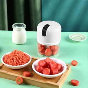 Mini picadora portátil de acero inoxidable y PP para carne y verduras Procesador manual de ajo tirado a mano - Product Image 6