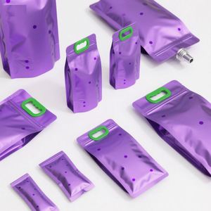 Bolsa con asa para alimentos, bolsa de retorta de 220ml ~ 2.5L, bolsa de pie para líquido de jugo de papel de aluminio con bolsa de agua con boquilla - Product Image 2