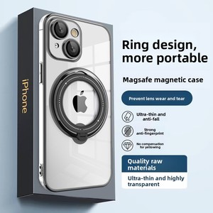 Chargeur de téléphone portable sans fil Power Bank Case pour iPhone 16 15 14 13 Pro Max Protection magnétique TPU Organizer Cover Phone Grip - Product Image 2