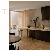 Meubles de cuisine sur mesure de luxe moderne Wabi-sabi, vente en gros, mobilier complet pour la maison, pour projets de petites entreprises
