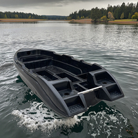 Bateau de ski HDPE certifié CE à 7 capacités, conception coupe-vent de 4.9m avec coque sans couture, bateau à rames d'entraînement de surf