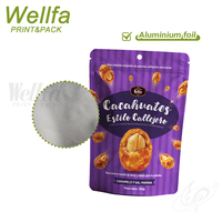 Op maat gemaakte pinda's Mylar zakjes, voedselveilige notenverpakking, hersluitbare ritssluiting, staande pouch, cashewnoten, gedroogd fruit, amandel, walnoot, Doypack