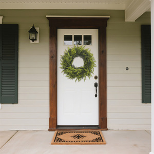 Guirnalda Navideña de Cedro Artificial de 24 Pulgadas con Ramas de <span class=keywords><strong>Pino</strong></span> Rústicas de Tacto Real para Decoración Navideña de <span class=keywords><strong>Puerta</strong></span> Principal, Pared o Ventana - Product Image 3