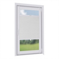 Store plissé occultant sans perçage, fixation par clip, tensionné, protection solaire UV, 80x130cm, blanc