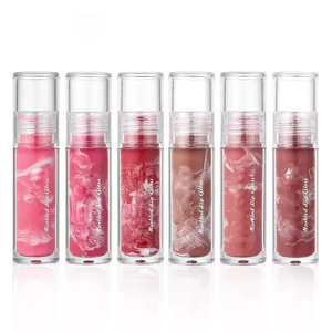 MLM Wholesale Long Lasting Moisturizing Vegan Liquid <b>Lip</b> Gloss Marble Grain Packaging Six Colors <b>Lip</b> Glaze liquid <b>lip</b> gloss - Product Image 4